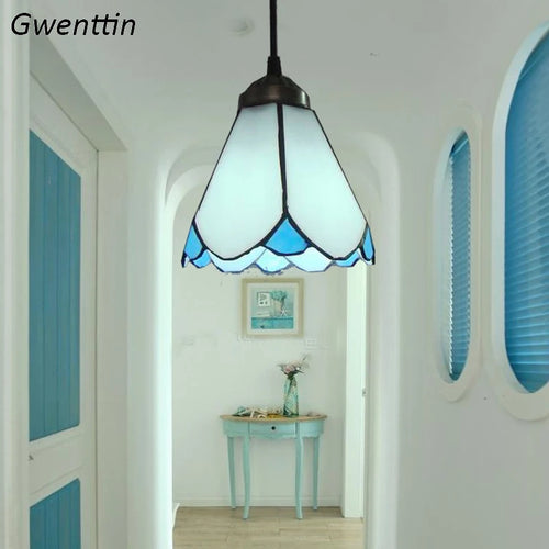 suspension tiffany méditerranéenne pour décoration intérieure élégante - vue 5 sur 9