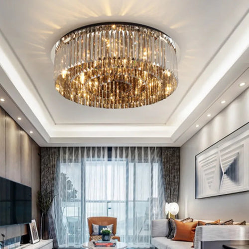 plafonnier moderne en cristal pour éclairage intérieur décoratif - vue 3 sur 6