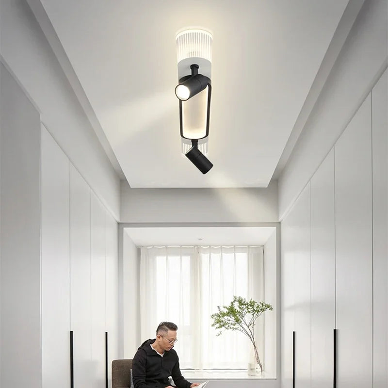 Plafonnier LED moderne pour salon couloir vestiaire allée plafonnier avec projecteur lustres décor luminaire