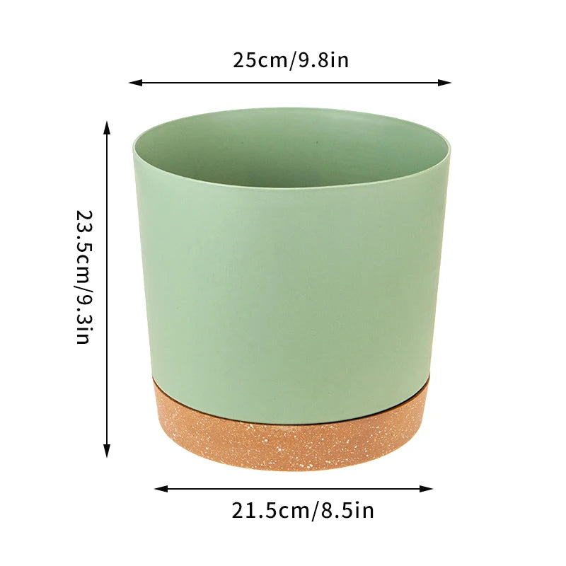 pots de fleurs automatiques avec soucoupe pour jardin et plantes