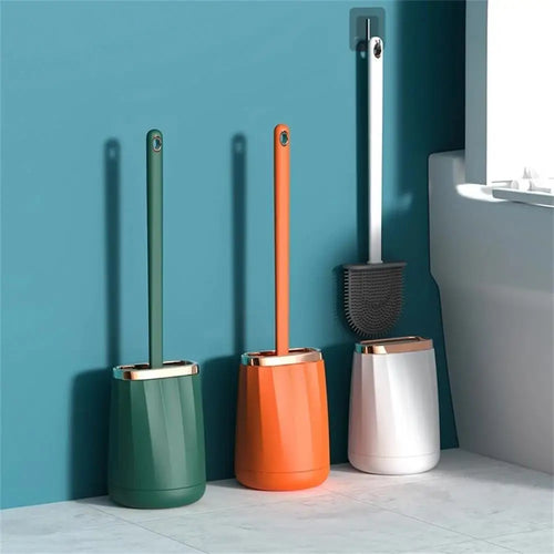 ensemble de brosses en silicone pour salle de bain sans coin mort - vue 3 sur 9