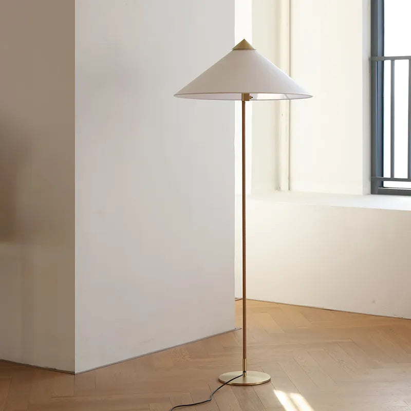 lampadaire wabi sabi rotin tynell led minimaliste salon - vue 5 sur 8