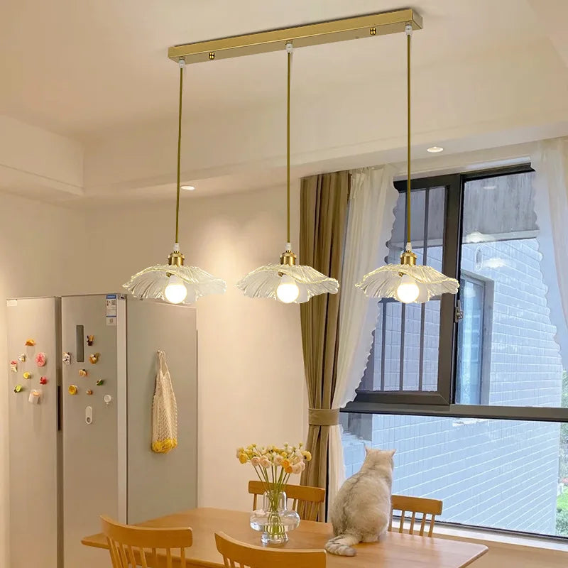 lustre nordique led en forme de fleur de lotus