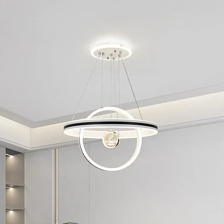 Lustre circulaire de luxe en cristal d'élan pour Restaurant