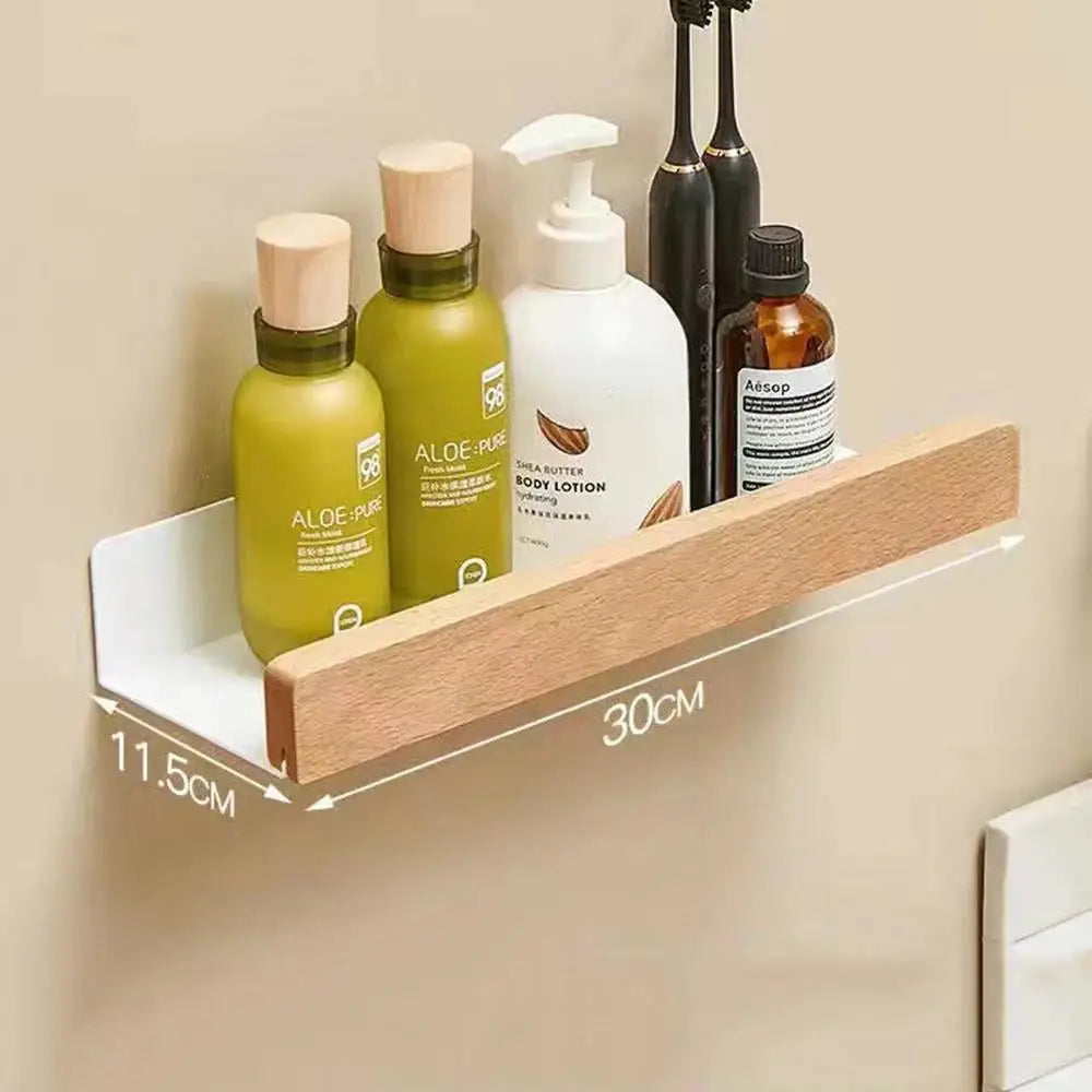 étagère en hêtre étanche pour rangement cuisine et salle de bain - vue 9 sur 20