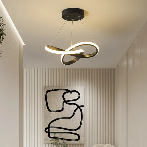 lustre led design créatif simple pour décoration intérieure moderne - vue 3 sur 9