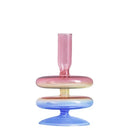 bougeoir en verre coloré pour décoration de mariage et centre de table