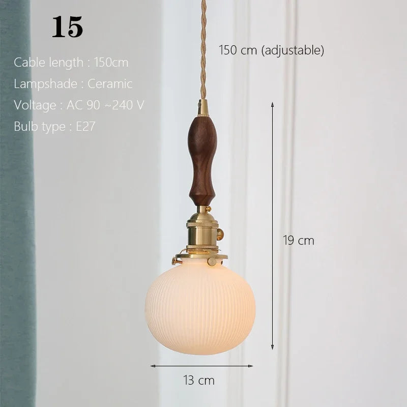 suspension traditionnelle japonaise en céramique décoration nordique - vue 18 sur 21