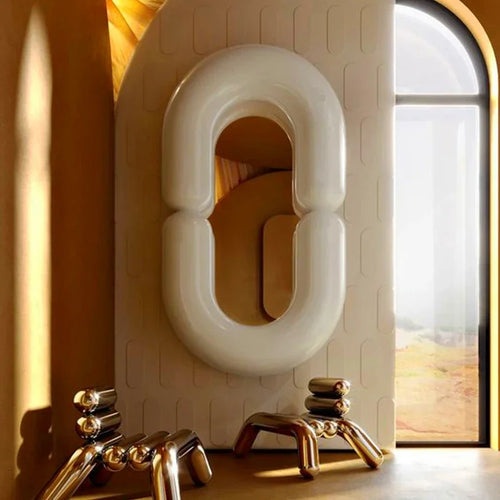 miroir mural ovale décoratif style nordique pour chambre - vue 3 sur 15