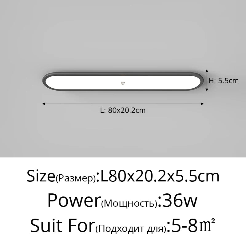 plafonnier led ultra-mince avec capteur de corps humain - vue 13 sur 20