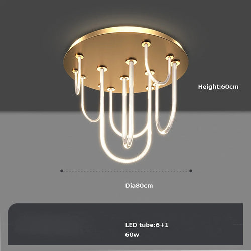 lustre led rectangulaire en acier inoxydable à intensité variable - vue 9 sur 11