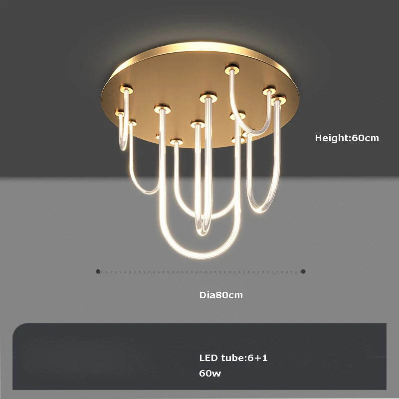 lustre led rectangulaire en acier inoxydable à intensité variable - vue 8 sur 11