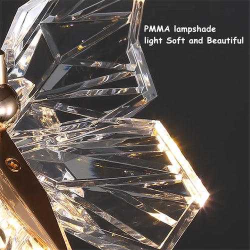 suspension en cristal nordique à led pour décoration moderne