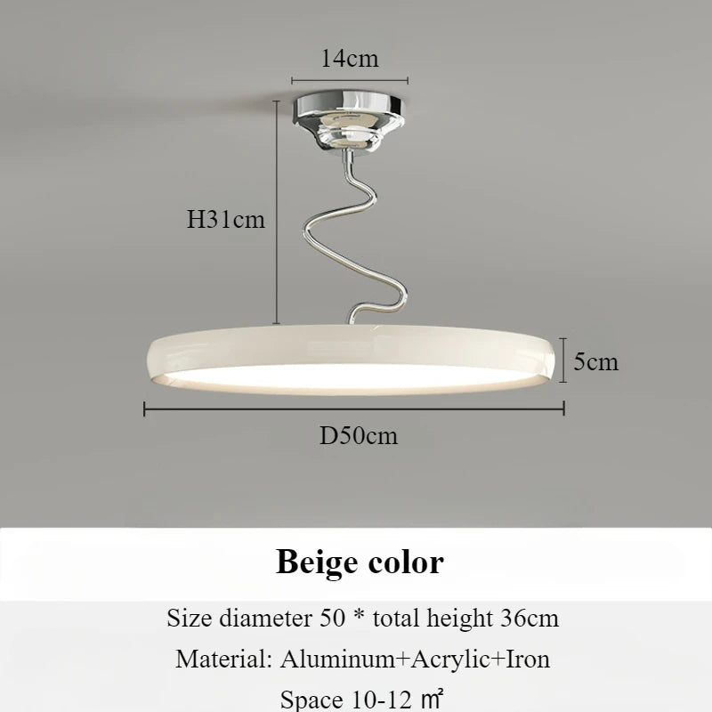 lustre moderne simple style nordique en aluminium avec lumières LED - vue 17 sur 18