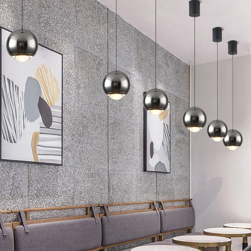 suspension lumière nordique LED lustre moderne lampe suspendue abat-jour boule éclairage intérieur décor à la maison salle à manger salon chambre - vue 3 sur 10