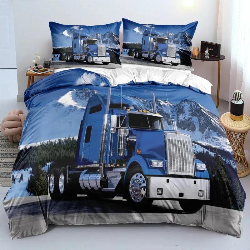 parure de lit 3D motif camion kenworth pour enfant ou adulte