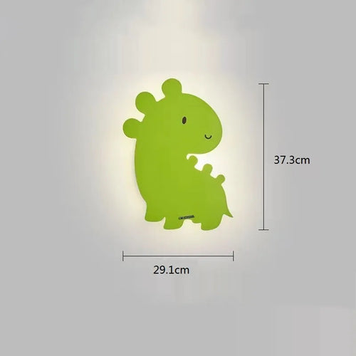 applique murale led dessin animé baleine lapin dinosaure pour enfants - vue 5 sur 8