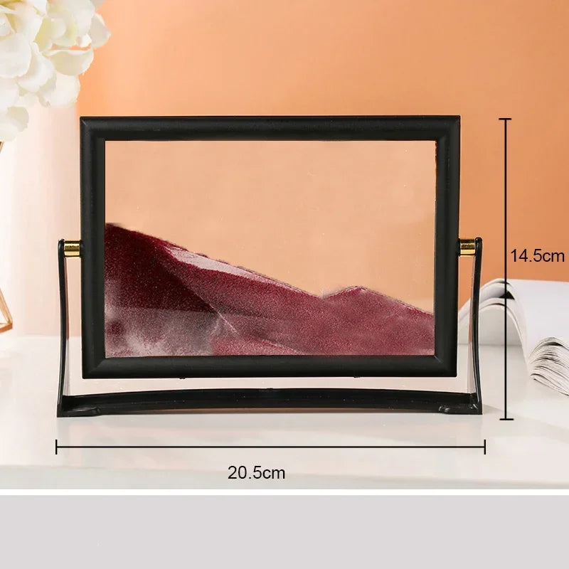 paysage de sable rotatif en verre 3D créatif décoratif