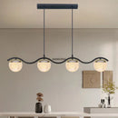 lustre moderne avec abat-jour en verre pour décoration maison