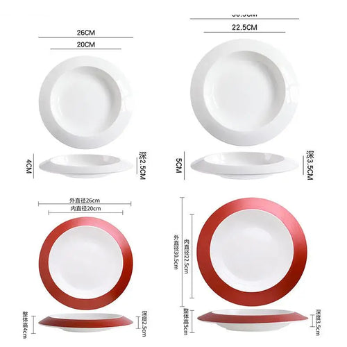 Assiette creuse céramique design minimaliste pour soupe dessert