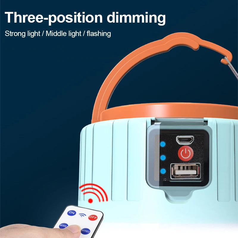 lampe de camping solaire led étanche rechargeable pour activités en extérieur