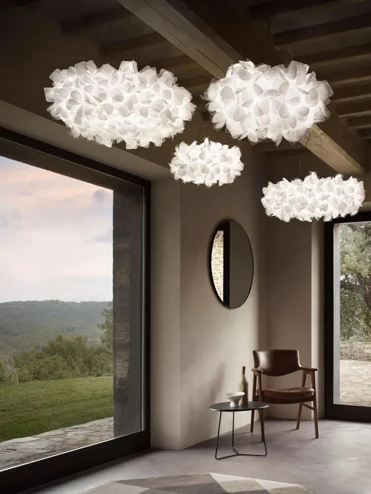 Italy Petal Lustre Led Chandelier Ceiling Pendant Lamps Suspension Hanging Light Fixture Indoor - vue 7 sur 12