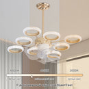 ventilateur de plafond led cristal artpad avec télécommande dimmable