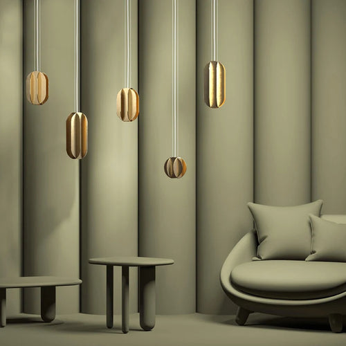suspension en cuivre design minimaliste pour restaurant et bar - vue 3 sur 9
