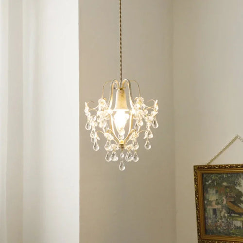 suspension rétro en cristal forme goutte d'eau pour décoration élégante - vue 5 sur 8