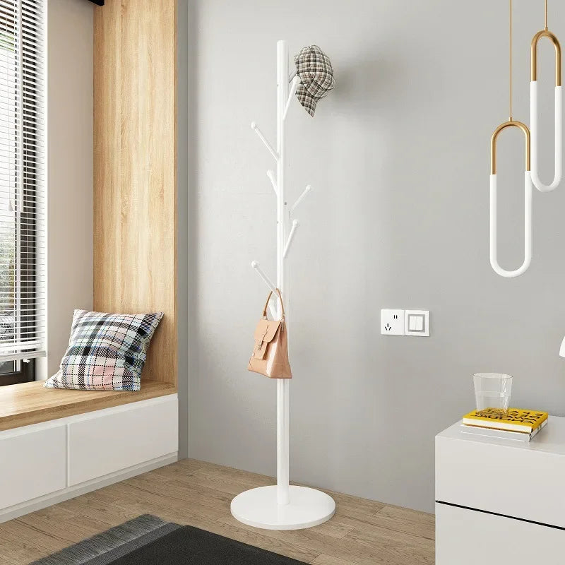 cintre vertical moderne en bois et fer pour rangement