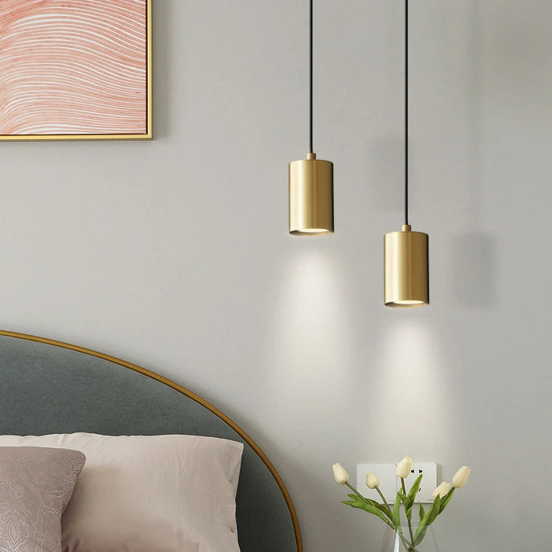 lampe de chevet minimaliste nordique en cuivre design élégant