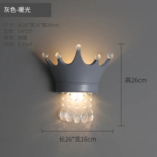 applique murale couronne nordique en résine pour chambre enfant mignonne - vue 9 sur 12
