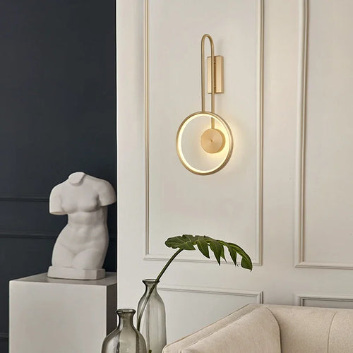 Light Luxury Bedroom Wall Light, Fashionable and Simple LED Living Room Background Wall Light, Bedside Lamp, Stair Light - vue 5 sur 8