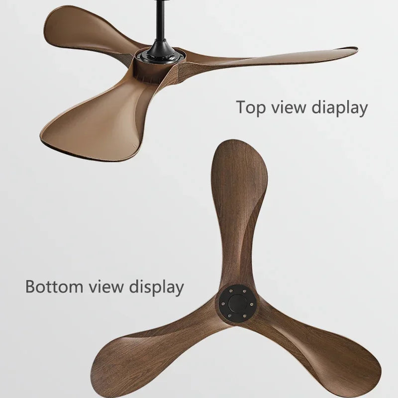 ventilateur de plafond moderne à trois pales avec lumière et télécommande - vue 4 sur 11