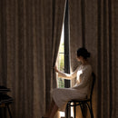 Rideau occultant style macrame decoratif fenetre salon chambre
