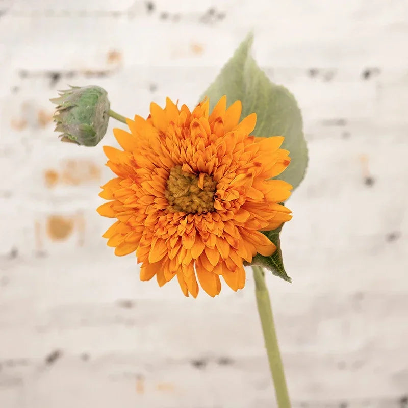 fleurs artificielles tournesols rétro double pétale décoration intérieure - vue 9 sur 10