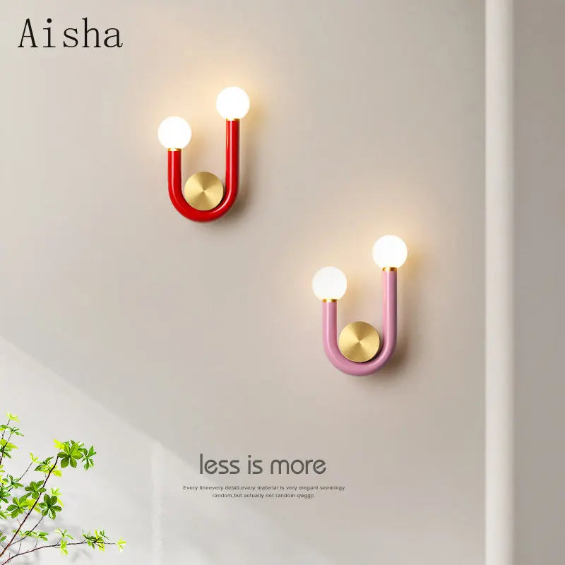applique murale led créative en forme de u pour décoration enfant - vue 3 sur 11