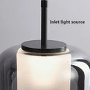 Suspension LED moderne en verre gris fumé à trois têtes
