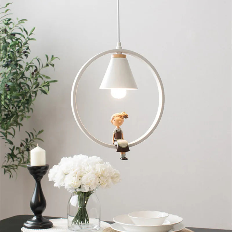 lampe à oiseaux nordique moderne en fer pour décoration intérieure - vue 3 sur 16