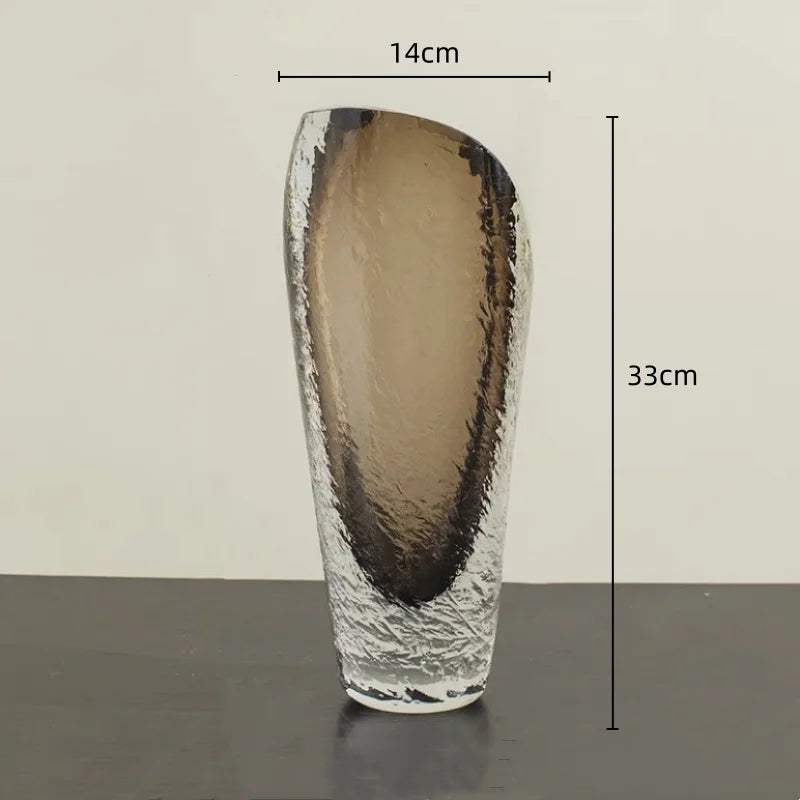 vase en verre épais pour décoration florale artisanale - vue 8 sur 8