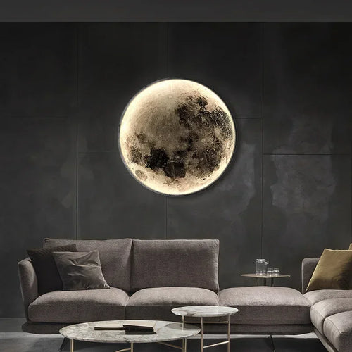 Applique murale led créative en forme de lune pour décoration intérieure