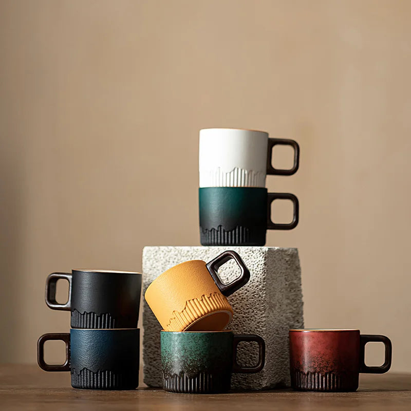Tasse a the ceramique degradee mini style minimaliste