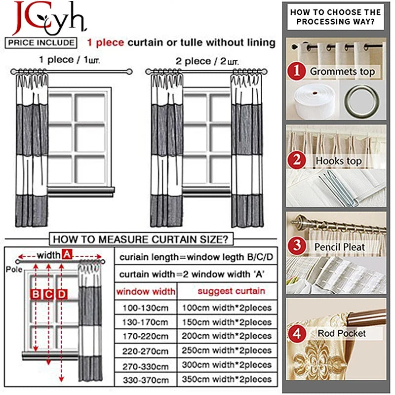 Voilage tulle moderne semi transparent pour salon chambre - vue 7 sur 7