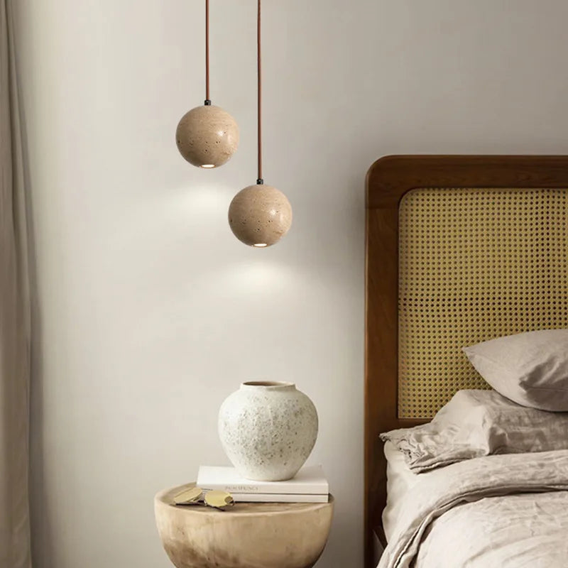 suspension à led en pierre de grotte design moderne pour intérieur - vue 4 sur 7