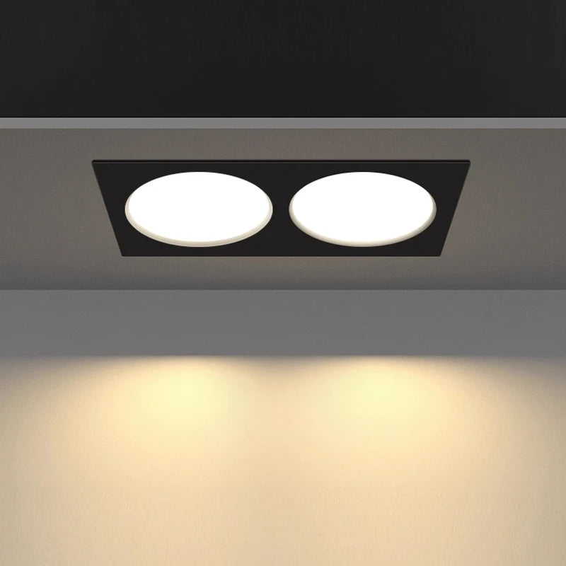 spot led double tête encastré ultra mince design moderne - vue 11 sur 18