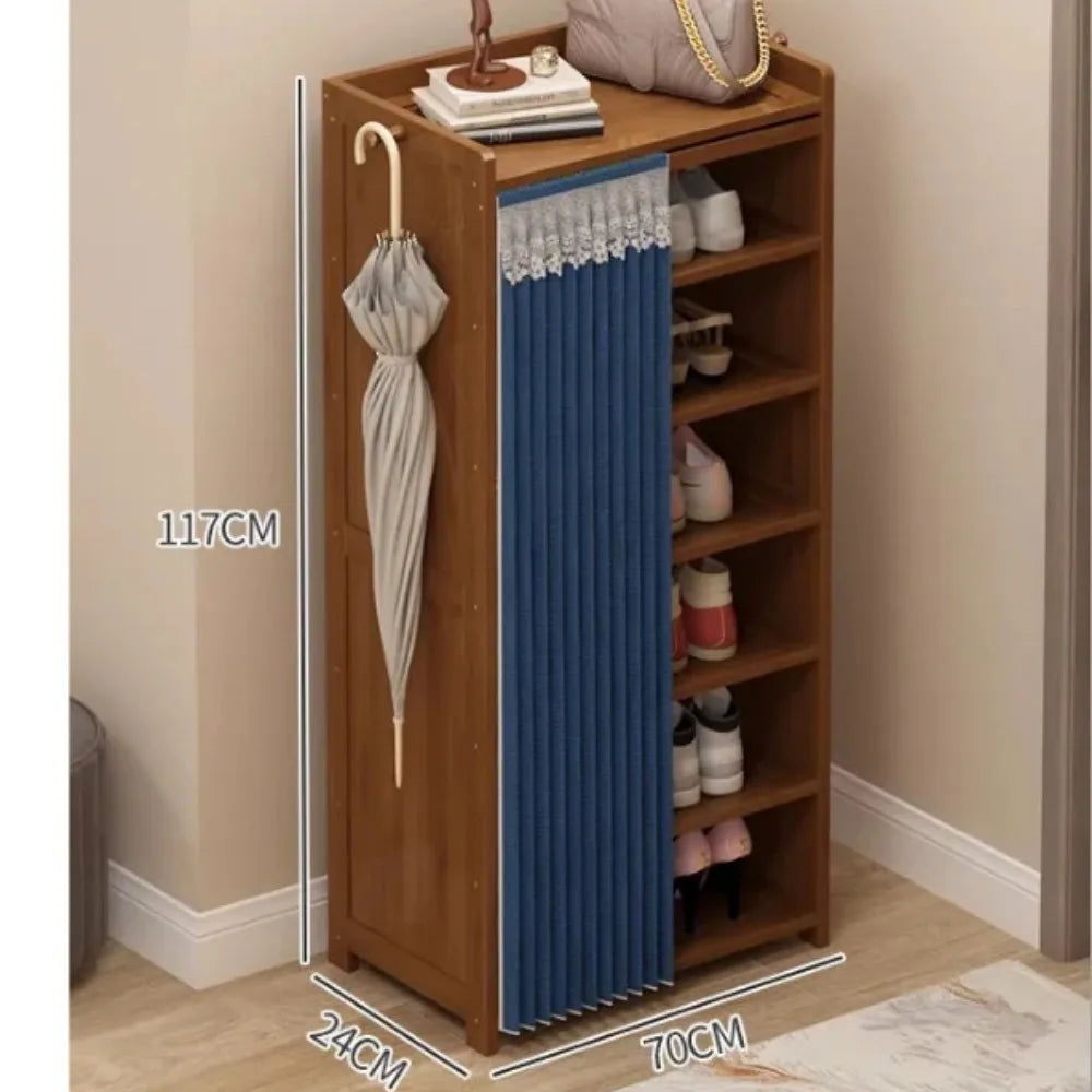 organisateur de porte à chaussures à rideau anti-poussière pour rangement - vue 21 sur 24
