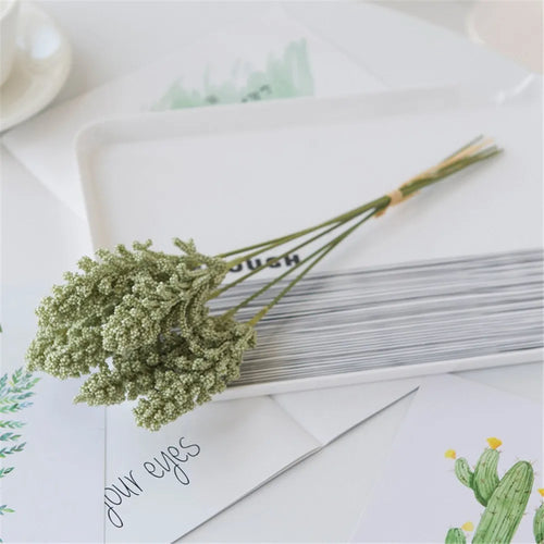 lot de 6 épis de blé et fleurs de lavande pour décoration de mariage - vue 11 sur 13