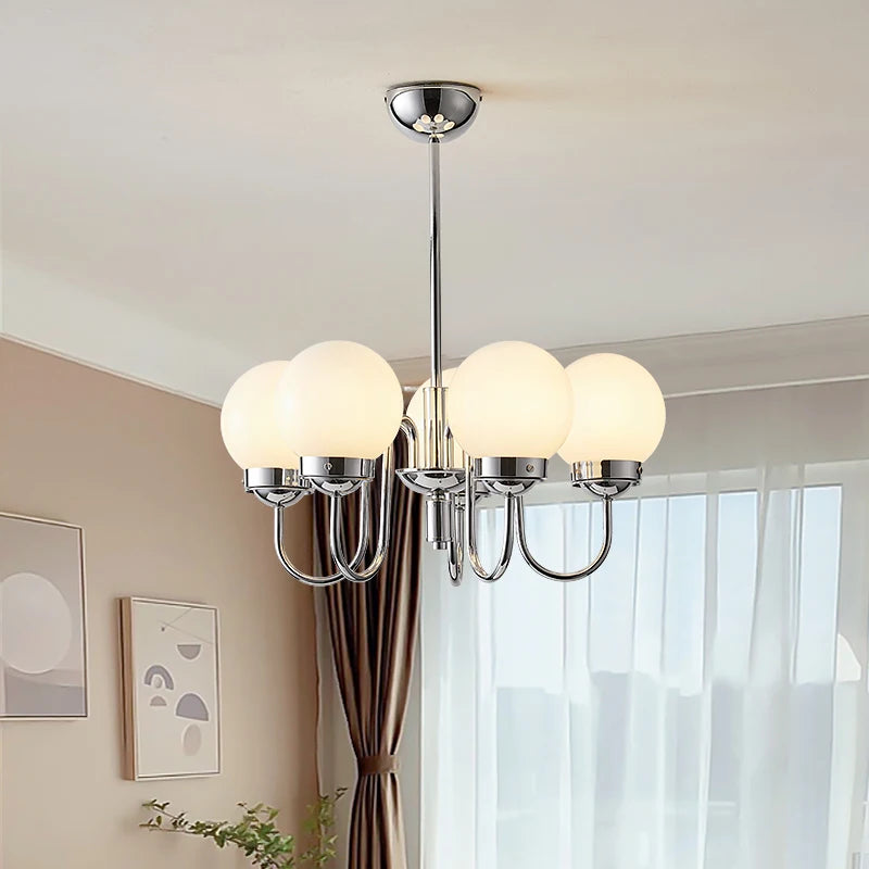 suspension minimaliste en verre et fer pour intérieur médiéval - vue 3 sur 9