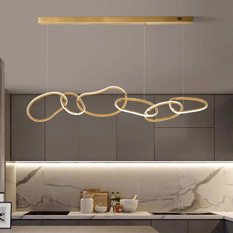 Lustre design moderne LED pour salon éclairage intérieur de salle à manger