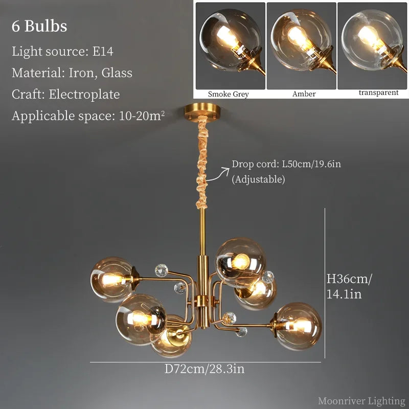 lustre moderne minimaliste en forme de haricots magiques pour intérieur décoratif